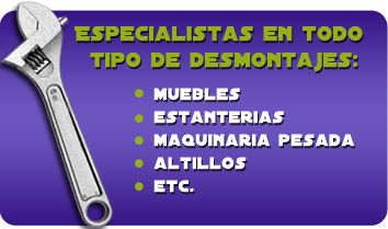 vaciado de pisos, locales, etc.